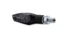 Semnalizator Highsider Nova LED, corp negru, dispersor fumuriu, față și spate (pereche)