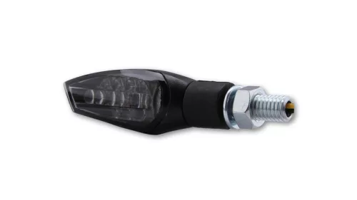 Semnalizator Highsider Nova LED, corp negru, dispersor fumuriu, față și spate (pereche)