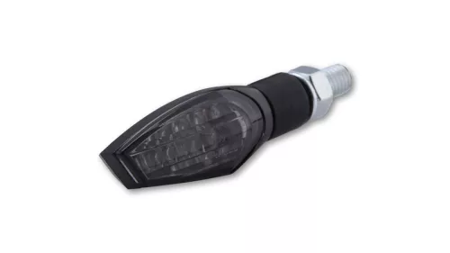 Semnalizator Highsider Nova LED, corp negru, dispersor fumuriu, față și spate (pereche)