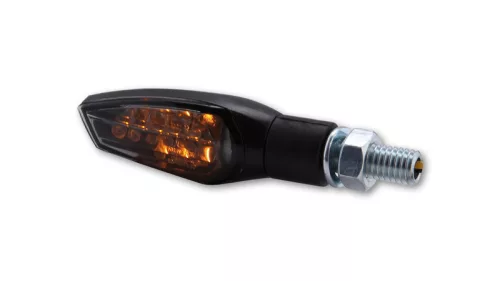 Semnalizator Highsider Nova LED, corp negru, dispersor fumuriu, față și spate (pereche)
