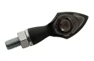 Semnalizator Highsider Pen Head LED, corp negru, dispersor fumuriu, față și spate (pereche)