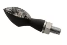 Semnalizator Highsider Pen Head LED, corp negru, dispersor fumuriu, față și spate (pereche)