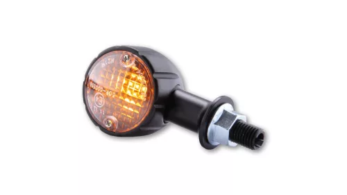 Semnalizator Highsider Arizona mini cu bec, corp negru, dispersor portocaliu, față și spate (pereche)