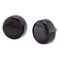   Semnalizator Highsider Micro Disc LED, corp negru, dispersor fumuriu, față și spate (pereche)