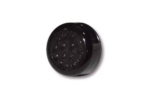 Semnalizator Highsider Micro Disc LED, corp negru, dispersor fumuriu, față și spate (pereche)
