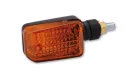 Semnalizator Highsider mini cu bec, adâncime 31 mm, braț 18 mm M8, corp negru, dispersor portocaliu (pereche)