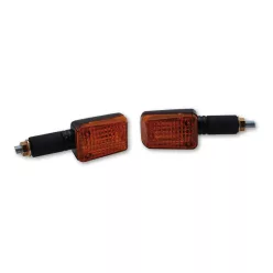   Semnalizator Highsider mini cu bec, adâncime 31 mm, braț 39 mm M8, corp negru, dispersor portocaliu (pereche)