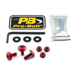 Pro Bolt Bolt Kit Lic Plate Red