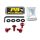 Pro Bolt Bolt Kit Lic Plate M6X16 Red