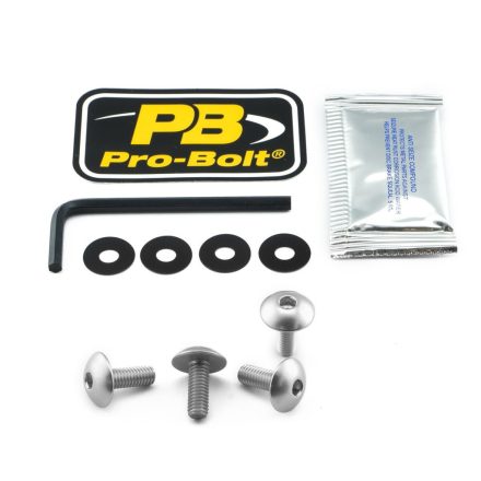 Pro Bolt Bolt Kit Lic Plate M6X16 Silve