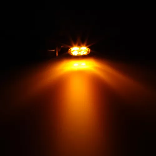 Semnalizator Highsider Vision-TS LED, corp negru, dispersor fumuriu, față și spate (pereche)