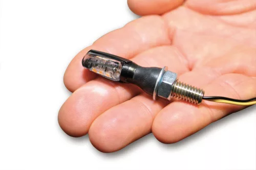 Semnalizator Highsider Spark LED, corp negru, dispersor transparent, față și spate (pereche)