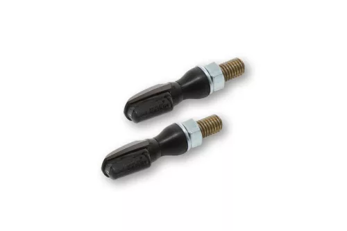 Semnalizator Highsider Spark LED cu lumină de poziție 2 în 1, negru/fumuriu, omologat E (pereche)