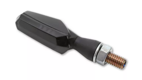 Semnalizator Highsider Scuro LED, corp negru, dispersor fumuriu, față și spate (pereche)