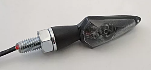 Semnalizator Highsider Stream LED, corp negru, dispersor fumuriu, față și spate (pereche)