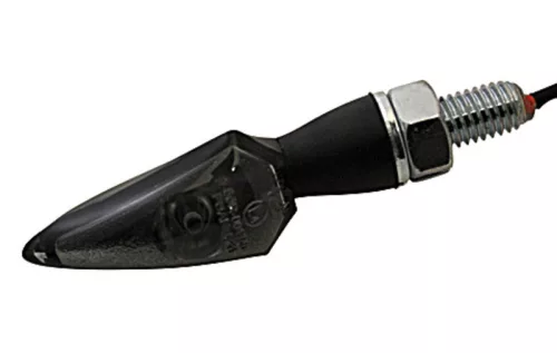 Semnalizator Highsider Stream LED, corp negru, dispersor fumuriu, față și spate (pereche)