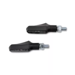   Semnalizator Highsider Shorty-Fin LED, corp negru, dispersor fumuriu, față și spate (pereche)