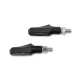 Semnalizator Highsider Shorty-Fin LED, corp negru, dispersor fumuriu, față și spate (pereche)