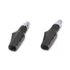 Semnalizator Highsider Shorty-Fin LED, corp negru, dispersor fumuriu, față și spate (pereche)