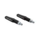 Semnalizator Highsider Shorty-Fin LED, corp negru, dispersor fumuriu, față și spate (pereche)