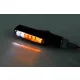 Semnalizator Highsider Shorty Fin LED cu lumină de poziție 2 în 1, negru/fumuriu, omologat E (pereche)