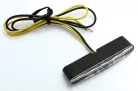 Semnalizator Highsider Stripe modul LED, corp negru, dispersor transparent, față și spate (pereche)