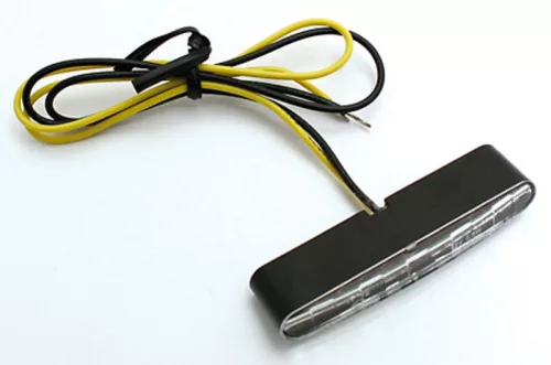 Semnalizator Highsider Stripe modul LED, corp negru, dispersor transparent, față și spate (pereche)