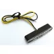Semnalizator Highsider Stripe modul LED, corp negru, dispersor transparent, față și spate (pereche)