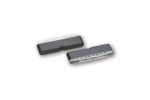 Semnalizator Highsider Stripe modul LED, corp negru, dispersor transparent, față și spate (pereche)