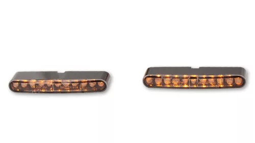 Semnalizator Highsider Stripe modul LED, corp negru, dispersor transparent, față și spate (pereche)