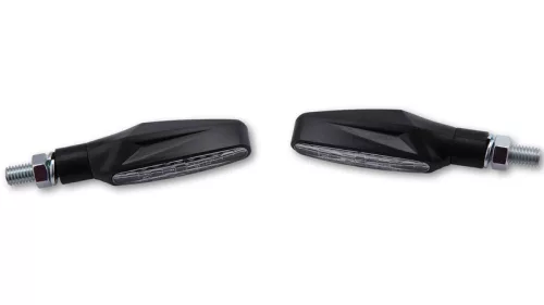 Semnalizator Highsider Stix LED, corp negru, dispersor transparent, față și spate (pereche)