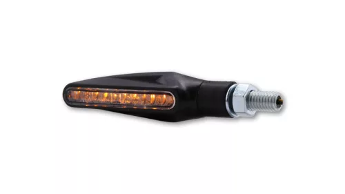 Semnalizator Highsider Stix LED, corp negru, dispersor transparent, față și spate (pereche)