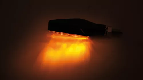 Semnalizator Highsider Stix LED, corp negru, dispersor transparent, față și spate (pereche)