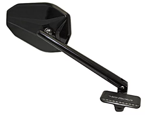 Semnalizator Highsider Stripe LED, corp negru, dispersor transparent, față (pereche)