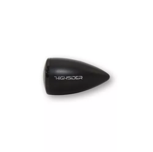 Semnalizator Highsider Montana Bullet LED, negru mat, dispersor fumuriu (pereche)