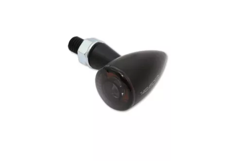 Semnalizator Highsider Montana Bullet LED, negru mat, dispersor fumuriu (pereche)