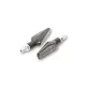 Semnalizator Highsider Fineline LED, corp negru, dispersor fumuriu, față și spate (pereche)