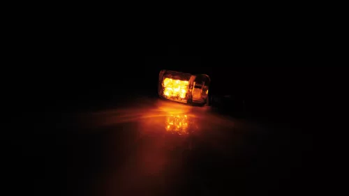 Semnalizator Highsider Picco LED, corp negru, dispersor transparent, spate (pereche)