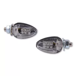   Semnalizator Highsider Drop LED, corp negru, dispersor transparent, față și spate (pereche)