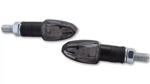 Semnalizator Highsider Lizzard LED, corp negru, dispersor fumuriu, față și spate (pereche)