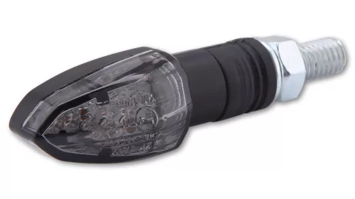 Semnalizator Highsider Lizzard LED, corp negru, dispersor fumuriu, față și spate (pereche)