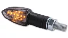 Semnalizator Highsider Lizzard LED, corp negru, dispersor fumuriu, față și spate (pereche)