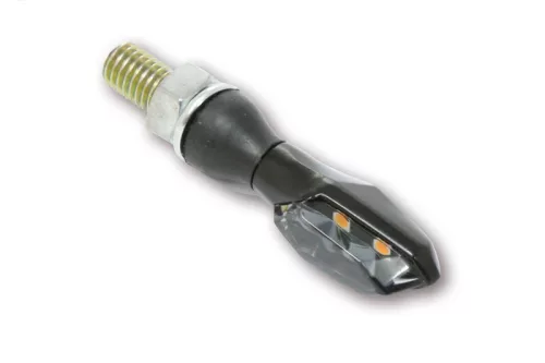 Semnalizator Highsider Sonic-X2 LED, corp negru, dispersor fumuriu, față și spate (pereche)