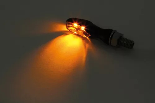 Semnalizator Highsider Sonic-X2 LED, corp negru, dispersor fumuriu, față și spate (pereche)