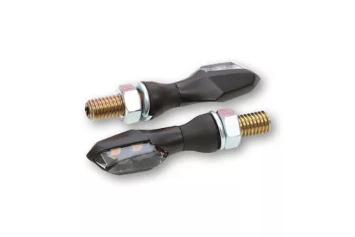 Semnalizator Highsider Sonic-X2 LED, corp negru, dispersor fumuriu, față și spate (pereche)