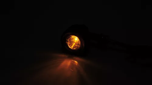 Semnalizator Highsider Classic-X1 LED, corp argintiu, dispersor fumuriu, față și spate (pereche)