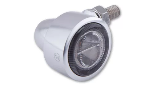 Semnalizator Highsider Classic-X1 LED, corp argintiu, dispersor fumuriu, față și spate (pereche)