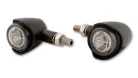 Semnalizator Highsider Akron-X mini LED, corp negru, dispersor fumuriu, față și spate (pereche)