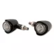 Semnalizator Highsider Akron-X mini LED, corp negru, dispersor fumuriu, față și spate (pereche)