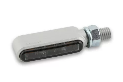 Semnalizator Highsider Bronx LED, argintiu/fumuriu, omologat E (pereche)